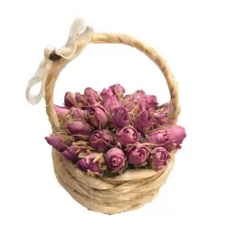 خرید و قیمت                                     گلدان به همراه گل خشک مدل گل محمدی کد 5379