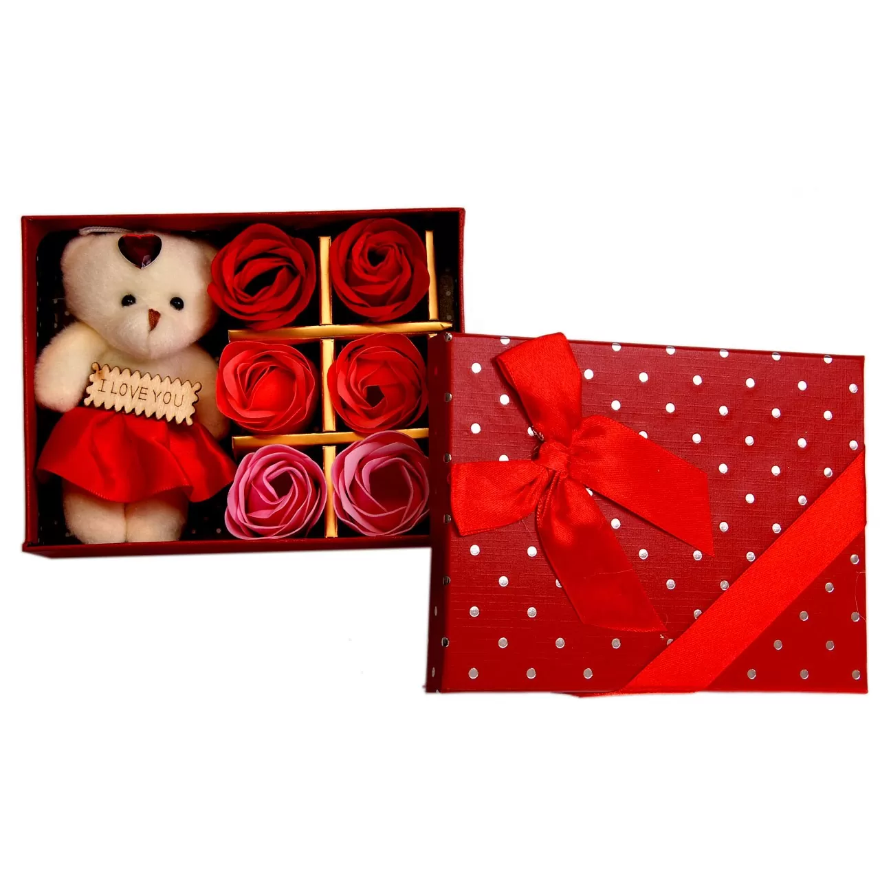 خرید و قیمت                                     ست کادویی عروسک خرس مدل Red Heart