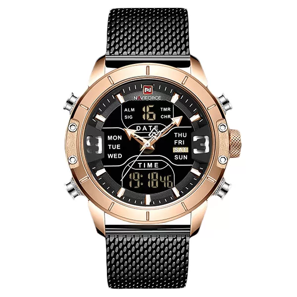 خرید و قیمت                                     ساعت مچی عقربه ای مردانه نیوی فورس مدل NF9153-BL-RG