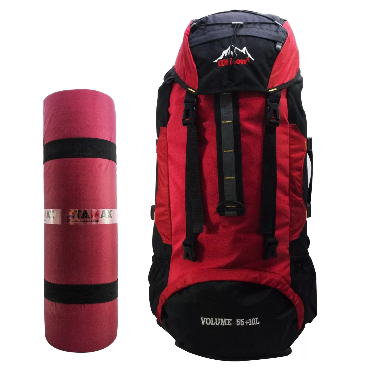 خرید و قیمت                                     کوله پشتی کوهنوردی ظرفیت 65 لیتر همراه با  زیرانداز TAMAX