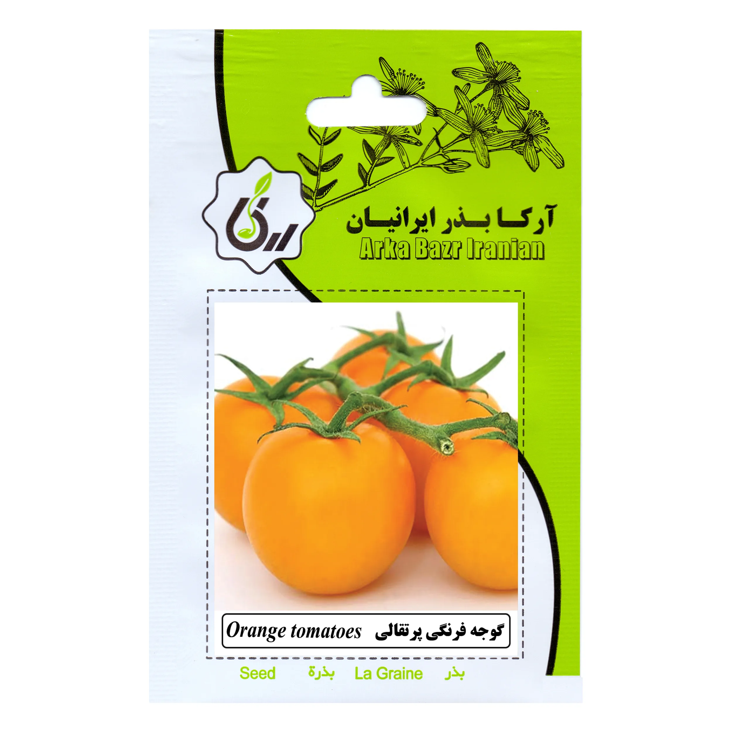 بذر گوجه فرنگی پرتقالی آرکا بذر ایرانیان کد 146-ARK