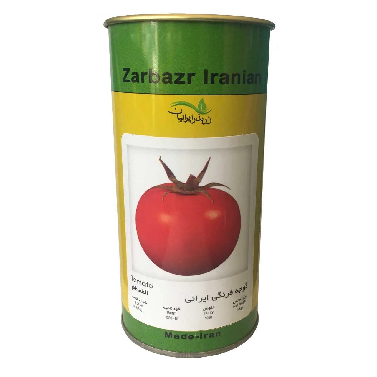 بذر گوجه فرنگی زر بذر ایرانیان قوطی 100 گرمی مدل GH100g-21