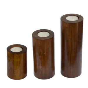 قیمت و خریدجاشمعی مدل چوبی استوانه ای کد C-02 مجموعه سه عددی