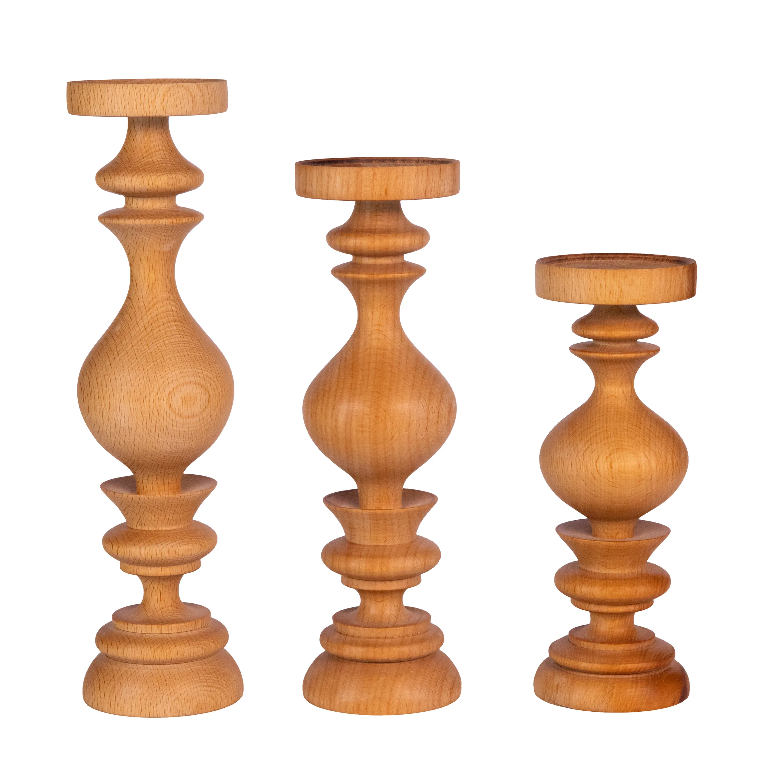 قیمت و خریدشمعدان مدل  چوبی کد A03 مجموعه 3 عددی